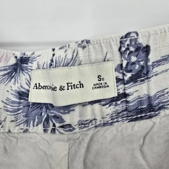 Abercrombie Fitch Women's Tropical Pants Linen Blend Size S Short Wide Leg - Picture 3 of 11